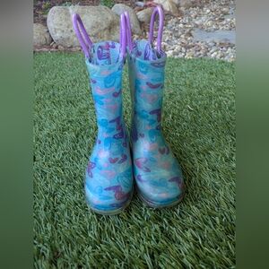 Western Chief Blue and Purple Kids Light Up Rain Boots
